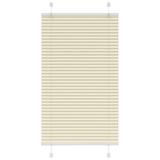 vidaXL Pleated Blind Cream 70x100 cm Fabric Width 69,4 cm Polyester