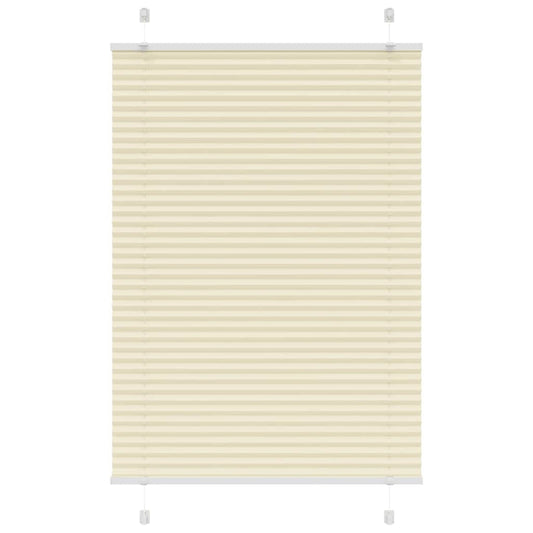 vidaXL Pleated Blind Cream 95x100 cm Fabric Width 94,4 cm Polyester