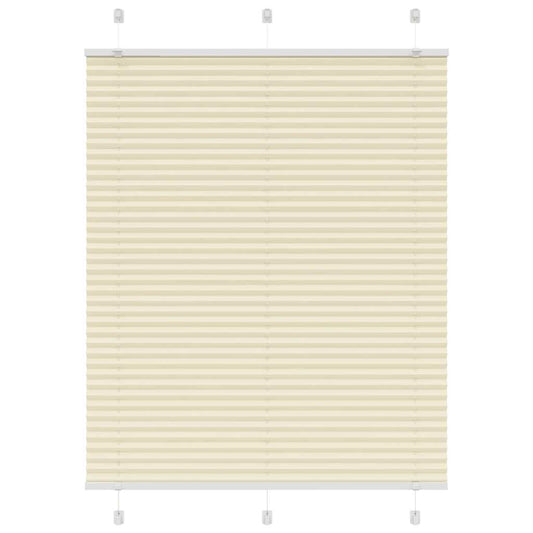 vidaXL Pleated Blind Cream 110x150 cm Fabric Width 109,4 cm Polyester