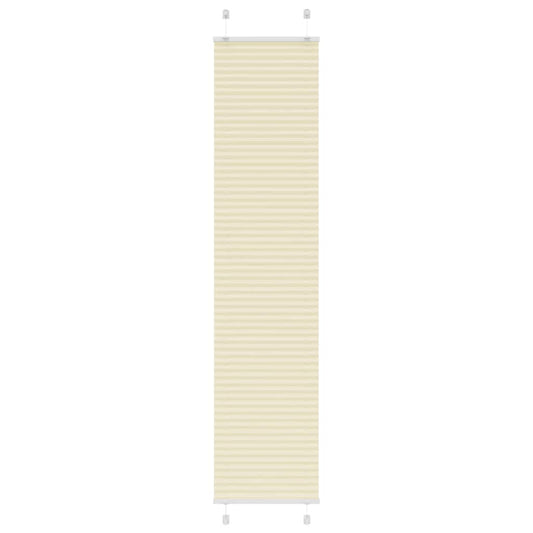 vidaXL Pleated Blind Cream 50x200 cm Fabric Width 49,4 cm Polyester