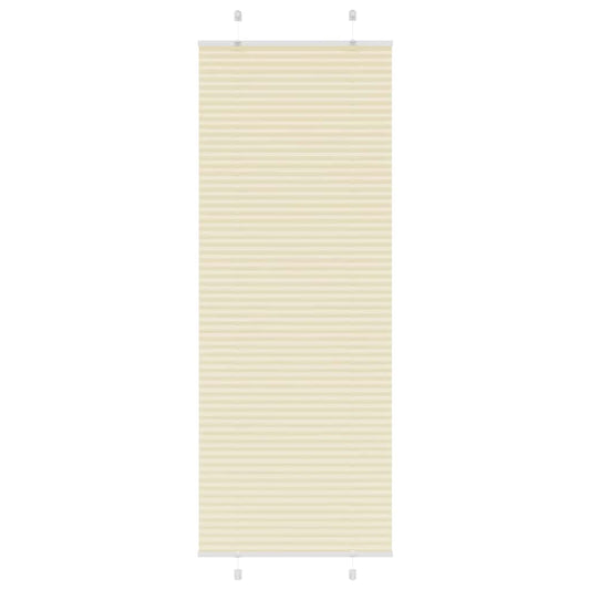 vidaXL Pleated Blind Cream 80x200 cm Fabric Width 79,4 cm Polyester