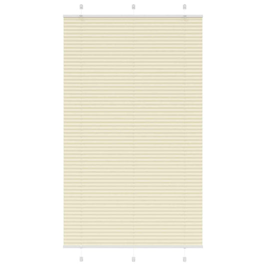 vidaXL Pleated Blind Cream 120x200 cm Fabric Width 119,4 cm Polyester