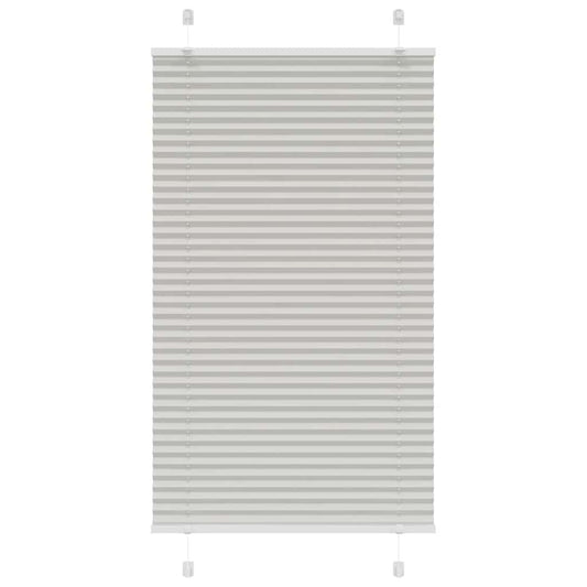 vidaXL Pleated Blind Light Grey 80x100cm Fabric Width 79.4cm Polyester