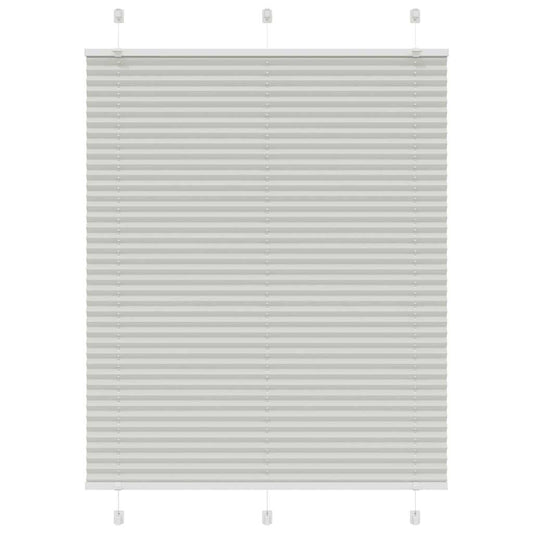 vidaXL Pleated Blind Light Grey 105x100 cm Fabric Width 104.4 cm