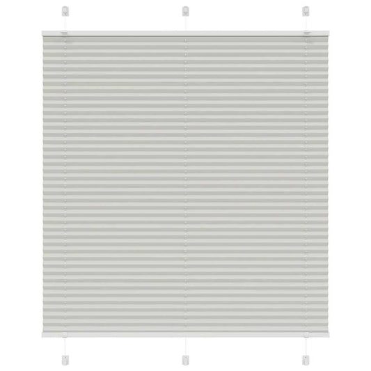 vidaXL Pleated Blind Light Grey 115x100 cm Fabric Width 114.4 cm