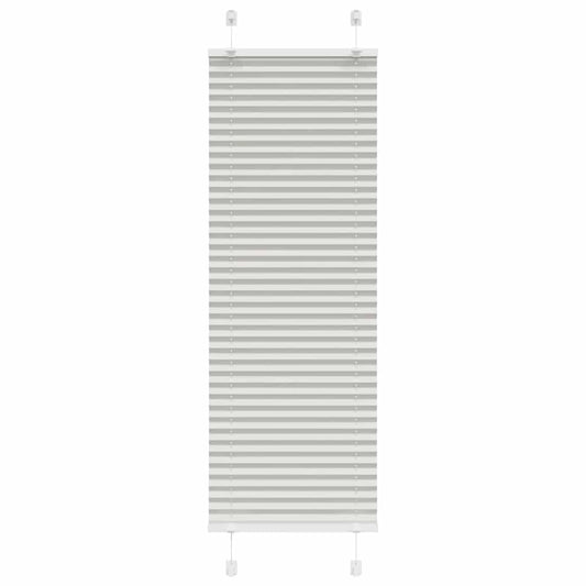vidaXL Pleated Blind Light Grey 40x150cm Fabric Width 39.4cm Polyester