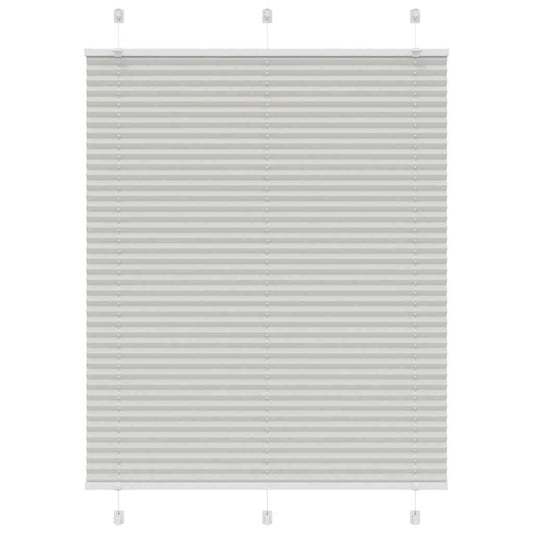 vidaXL Pleated Blind Light Grey 105x150 cm Fabric Width 104.4 cm