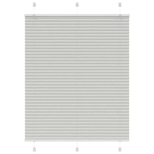 vidaXL Pleated Blind Light Grey 110x150 cm Fabric Width 109.4 cm
