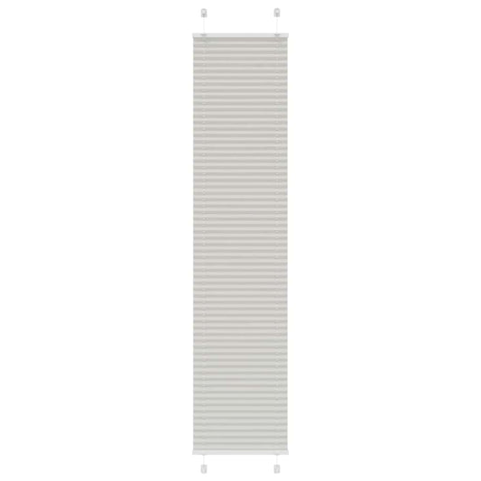 vidaXL Pleated Blind Light Grey 40x200cm Fabric Width 39.4cm Polyester
