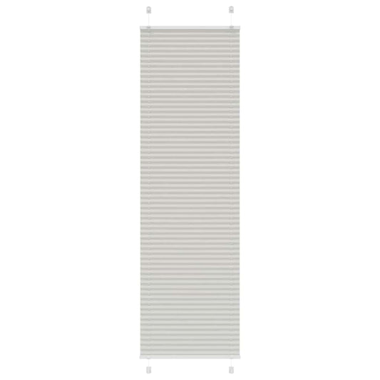 vidaXL Pleated Blind Light Grey 55x200 cm Fabric Width 54.4 cm Polyester