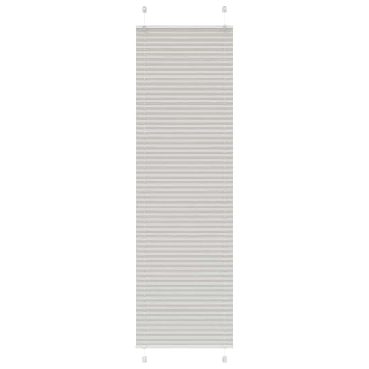 vidaXL Pleated Blind Light Grey 65x200 cm Fabric Width 64.4 cm Polyester