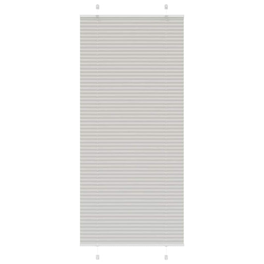 vidaXL Pleated Blind Light Grey 100x200 cm Fabric Width 99.4 cm