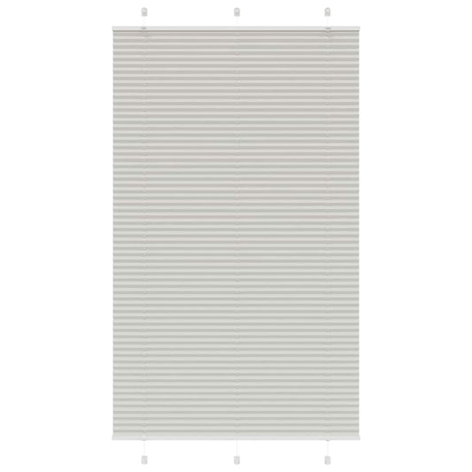 vidaXL Pleated Blind Light Grey 115x200 cm Fabric Width 114.4 cm