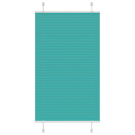 vidaXL Pleated Blind Petrol Green 70x100 cm Fabric Width 69.4 cm