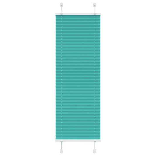 vidaXL Pleated Blind Petrol Green 40x150 cm Fabric Width 39.4 cm