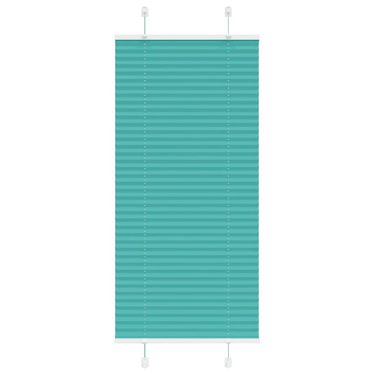 vidaXL Pleated Blind Petrol Green 60x150 cm Fabric Width 59.4 cm