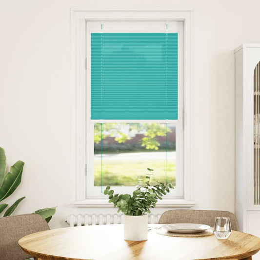 vidaXL Pleated Blind Petrol Green 60x150 cm Fabric Width 59.4 cm Polyester