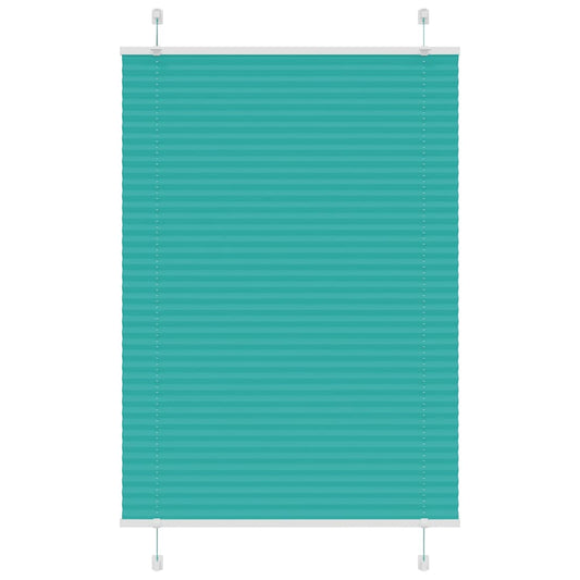 vidaXL Pleated Blind Petrol Green 90x150 cm Fabric Width 89.4 cm