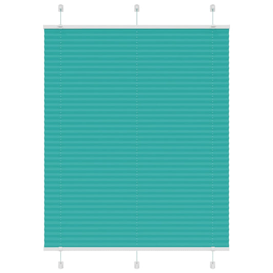 vidaXL Pleated Blind Petrol Green 110x150 cm Fabric Width 109.4 cm