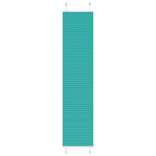 vidaXL Pleated Blind Petrol Green 45x200 cm Fabric Width 44.4 cm