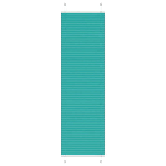 vidaXL Pleated Blind Petrol Green 55x200 cm Fabric Width 54.4 cm