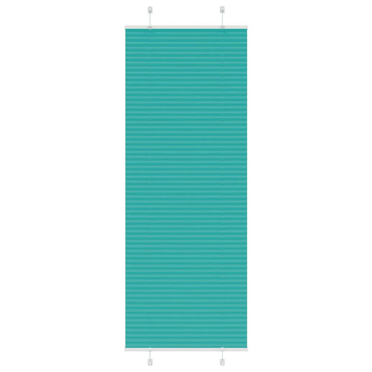 vidaXL Pleated Blind Petrol Green 70x200 cm Fabric Width 69.4 cm