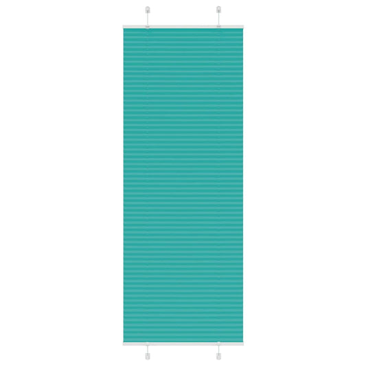 vidaXL Pleated Blind Petrol Green 75x200 cm Fabric Width 74.4 cm