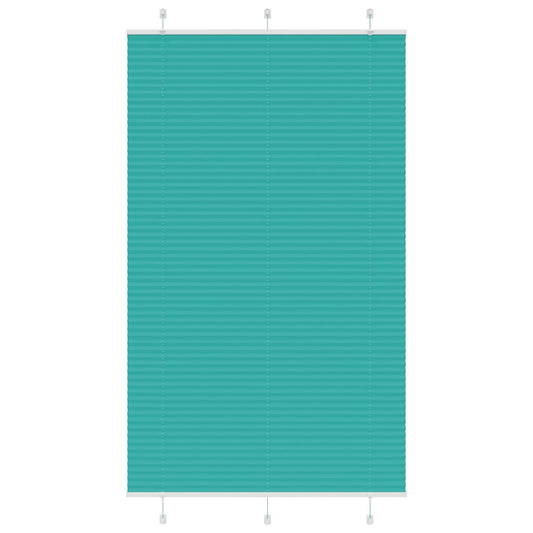 vidaXL Pleated Blind Petrol Green 120x200 cm Fabric Width 119.4 cm