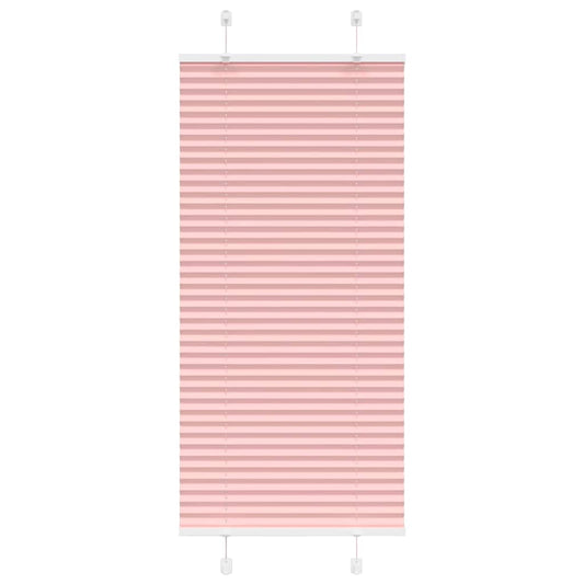 vidaXL Pleated Blind Pink 60x100 cm Fabric Width 59,4 cm Polyester