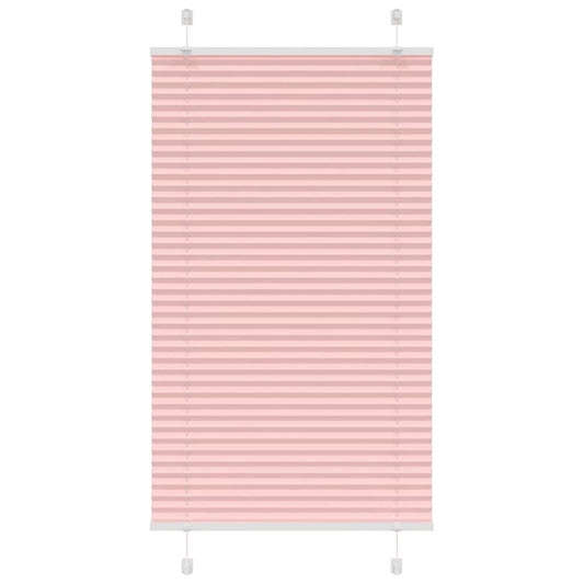 vidaXL Pleated Blind Pink 75x100 cm Fabric Width 74,4 cm Polyester