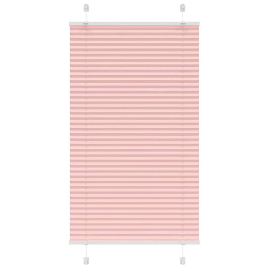vidaXL Pleated Blind Pink 80x150 cm Fabric Width 79,4 cm Polyester