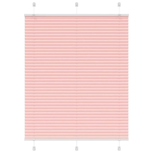 vidaXL Pleated Blind Pink 105x150 cm Fabric Width 104,4 cm Polyester