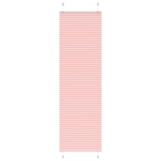 vidaXL Pleated Blind Pink 55x200 cm Fabric Width 54,4 cm Polyester