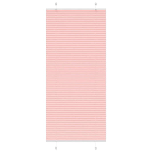 vidaXL Pleated Blind Pink 100x200 cm Fabric Width 99,4 cm Polyester