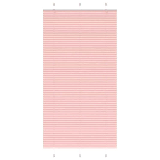vidaXL Pleated Blind Pink 105x200 cm Fabric Width 104,4 cm Polyester