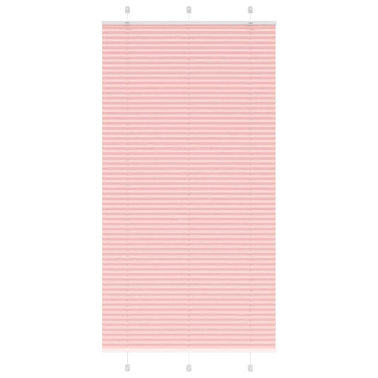 vidaXL Pleated Blind Pink 110x200 cm Fabric Width 109,4 cm Polyester
