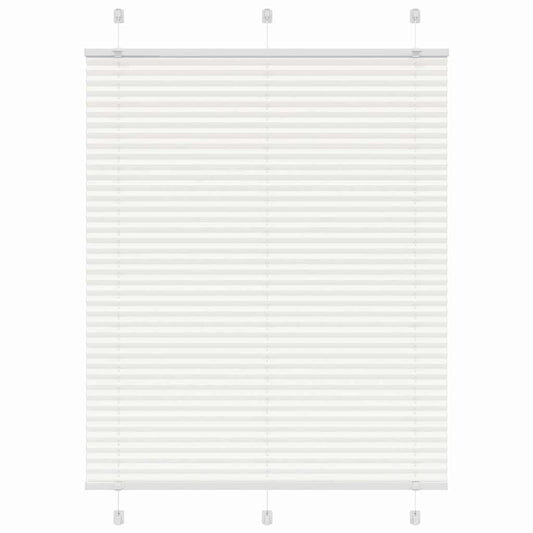 vidaXL Pleated Blind White 110x100 cm Fabric Width 109,4 cm Polyester