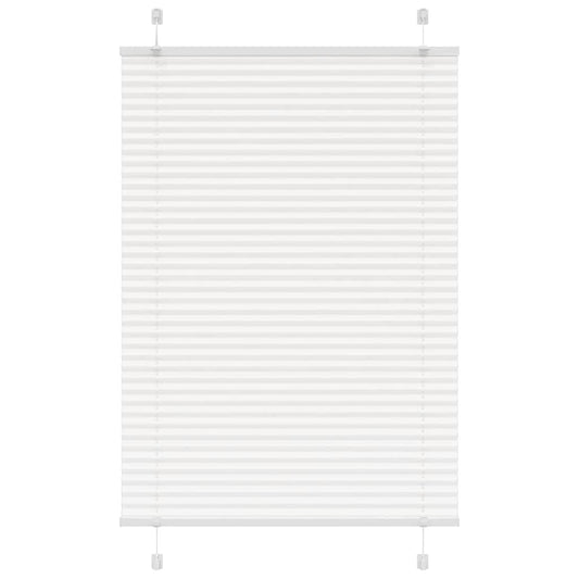 vidaXL Pleated Blind White 100x150 cm Fabric Width 99,4 cm Polyester