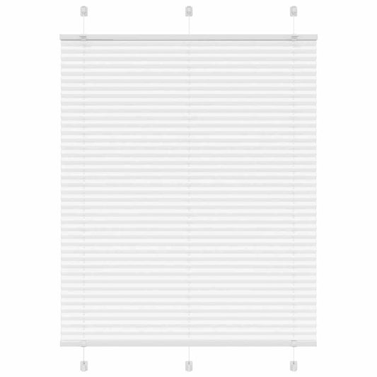 vidaXL Pleated Blind White 110x150 cm Fabric Width 109,4 cm Polyester