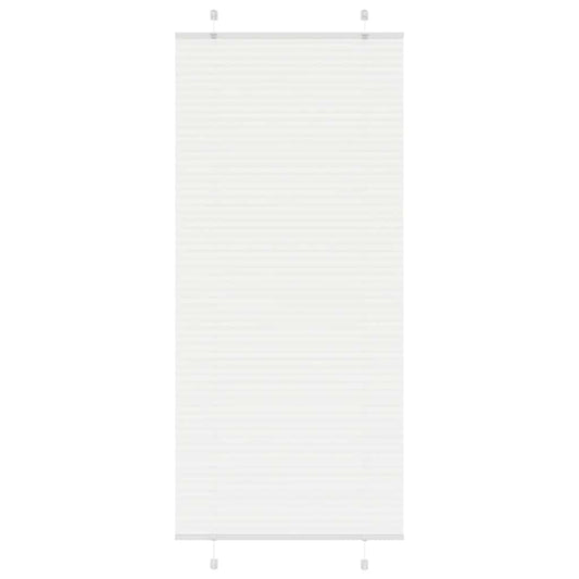 vidaXL Pleated Blind White 90x200 cm Fabric Width 89,4 cm Polyester