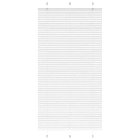 vidaXL Pleated Blind White 105x200 cm Fabric Width 104,4 cm Polyester