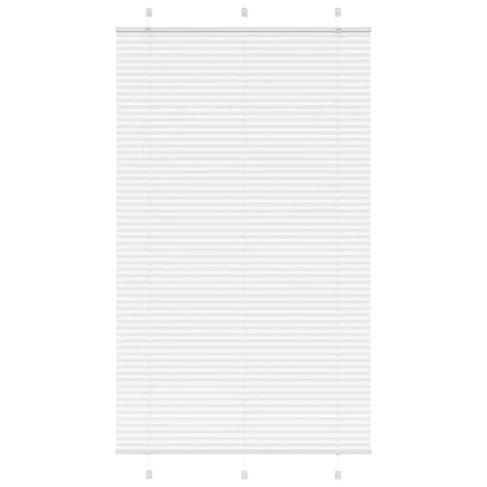 vidaXL Pleated Blind White 115x200 cm Fabric Width 114,4 cm Polyester