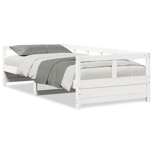 vidaXL Daybed without Mattress White 90x200 cm Solid Wood Pine