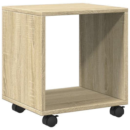 vidaXL Rolling Cabinet Sonoma Oak 37x33x42,5 cm Engineered Wood