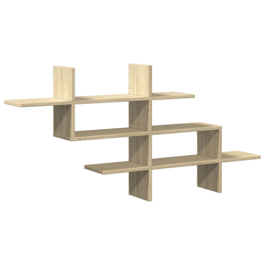vidaXL Wall Shelf Sonoma Oak 124,5x18x60,5 cm Engineered Wood