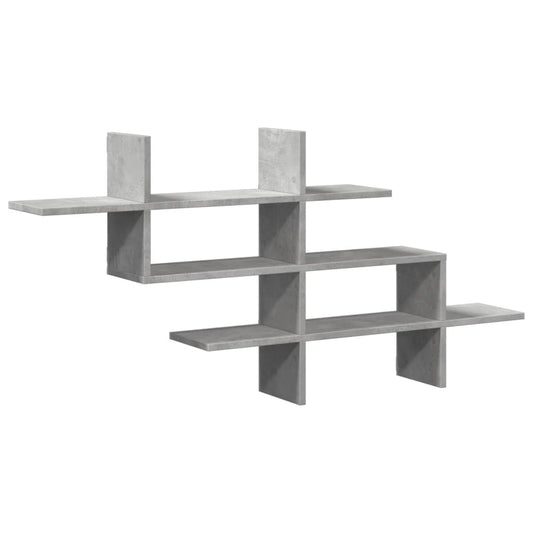 vidaXL Wall Shelf Concrete Grey 124,5x18x60,5 cm Engineered Wood