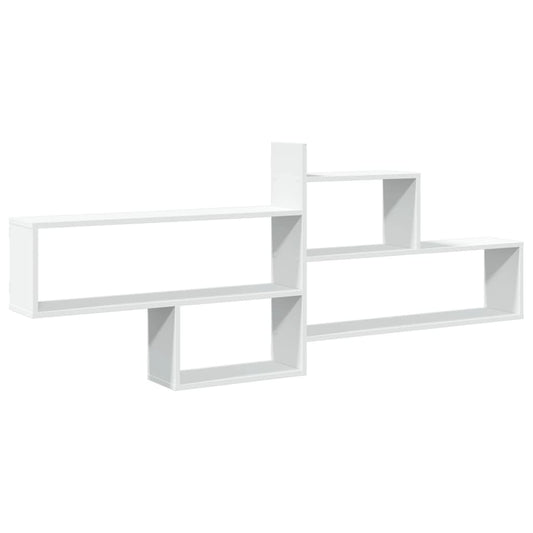 vidaXL Wall Shelf White 167,5x18x68 cm Engineered Wood