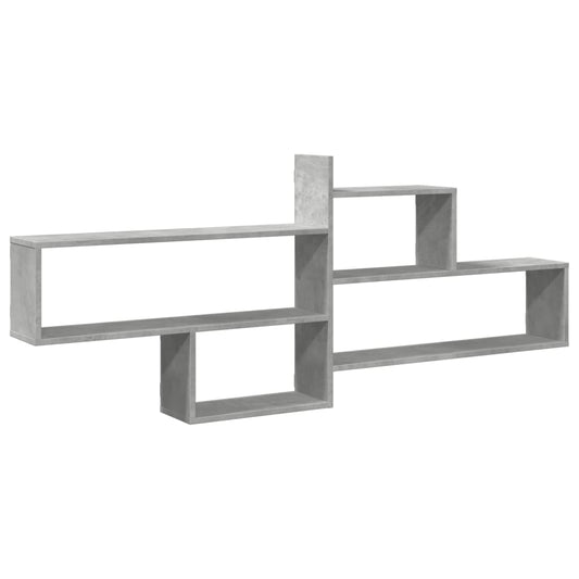 vidaXL Wall Shelf Concrete Grey 167,5x18x68 cm Engineered Wood
