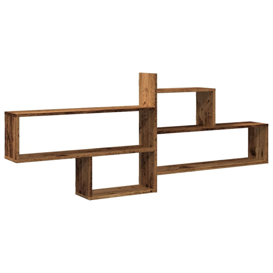 vidaXL Wall Shelf Old Wood 167,5x18x68 cm Engineered Wood