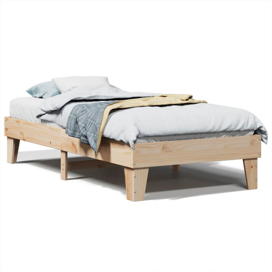 vidaXL Bed Frame without Mattress 100x200 cm Solid Wood Pine